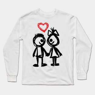 Valentine's Day - Lovely Doodle Long Sleeve T-Shirt